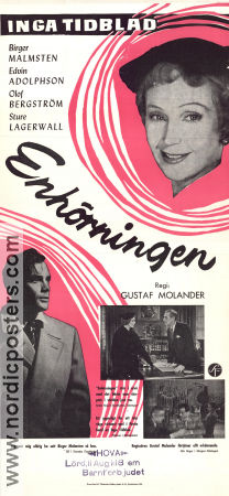 Enhörningen 1955 poster Birger Malmsten Inga Tidblad Gustaf Molander