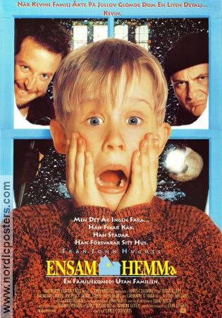 Ensam hemma 1990 poster Macaulay Culkin Joe Pesci Daniel Stern Chris Columbus Barn