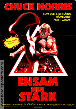 Ensam men stark 1979 poster Chuck Norris Jennifer O´Neill Clu Gulager Paul Aaron Kampsport