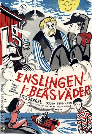 Enslingen i blåsväder 1959 poster Stig Järrel Hjördis Pettersson Siv Ericks Irene Söderblom Gösta Bernhard Skärgård