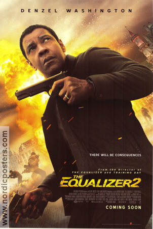The Equalizer 2 2018 poster Denzel Washington Pedro Pascal Ashton Sanders Antoine Fuqua Vapen