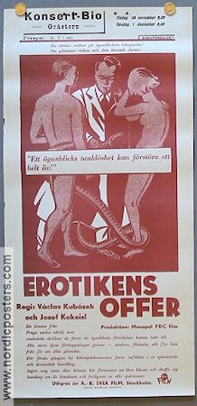 Erotikens offer 1936 poster Josef Kokeisl Filmen från: Czechoslovakia