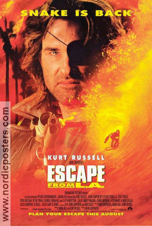 Escape From LA 1996 poster Kurt Russell Steve Buscemi Stacy Keach John Carpenter