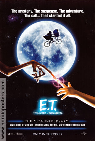 E.T. the Extra-Terrestrial 1982 poster Dee Wallace Drew Barrymore Steven Spielberg Text: Melissa Mathison