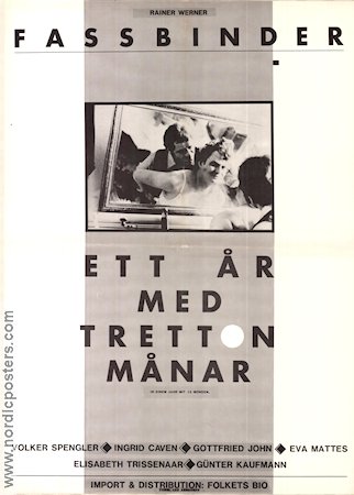 Ett år med tretton månar 1978 poster Volker Spengler Rainer Werner Fassbinder