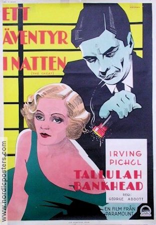 Ett äventyr i natten 1931 poster Tallulah Bankhead Irving Pichel