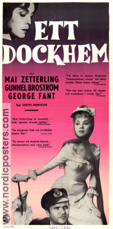 Ett dockhem 1956 poster Mai Zetterling Gunnel Broström George Fant Anders Henrikson Text: August Strindberg