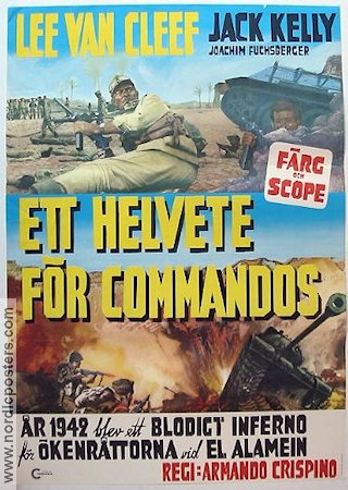 Ett helvete för Commandos 1969 poster Lee Van Cleef Dario Argento Krig