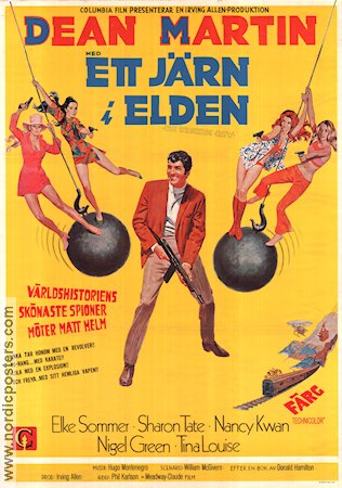 Ett järn i elden 1968 poster Dean Martin Sharon Tate Phil Karlson Affischkonstnär: Robert E McGinnis Hitta mer: Matt Helm Agenter