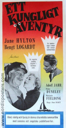 Ett kungligt äventyr 1956 poster Jean Anderson Jane Hylton Bengt Logardt Adolf Jahr Dan Birt
