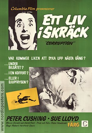 Ett liv i skräck 1968 poster Peter Cushing Sue Lloyd Noel Trevarthen Robert Hartford-Davis