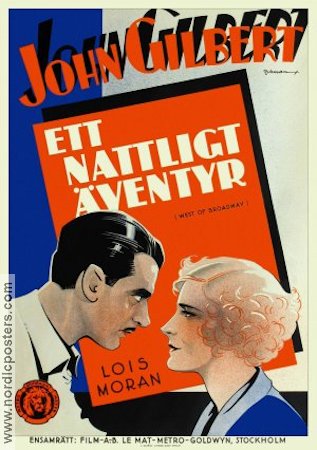 Ett nattligt äventyr 1931 poster John Gilbert Lois Moran