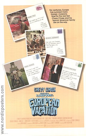 Ett päron till farsa på semester i Europa 1985 poster Chevy Chase Beverly D´Angelo Dana Hill Eric Idle Amy Heckerling Resor