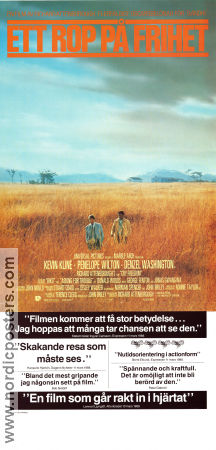 Ett rop på frihet 1987 poster Denzel Washington Kevin Kline Josette Simon Richard Attenborough