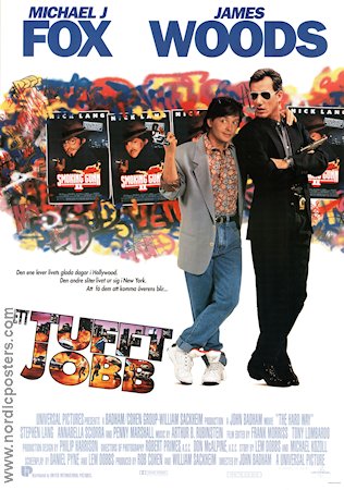 Ett tufft jobb 1991 poster Michael J Fox James Woods Annabella Sciorra John Badham