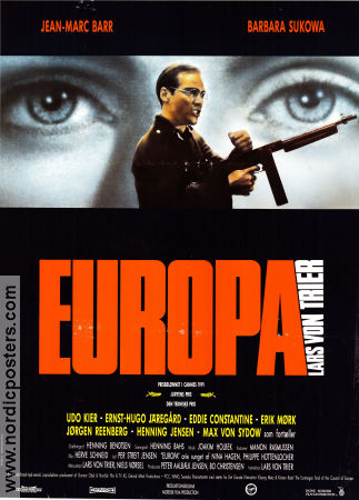 Europa 1991 poster Jean-Marc Barr Barbara Sukowa Udo Kier Ernst-Hugo Järegård Lars von Trier Danmark