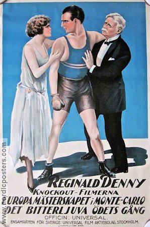 Europamästerskapet i Monte Carlo 1923 poster Reginald Denny Edward Laemmle Boxning