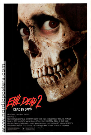Evil Dead 2 1987 poster Bruce Campbell Sarah Berry Dan Hicks Sam Raimi