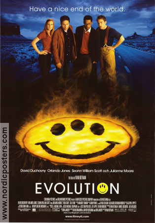 Evolution 2001 poster David Duchovny Julianne Moore Orlando Jones Ivan Reitman