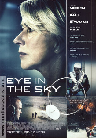 Eye in the Sky 2015 poster Helen Mirren Aaron Paul Alan Rickman Gavin Hood
