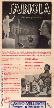 Fabiola 1949 poster Michele Morgan Henri Vidal Alessandro Blasetti