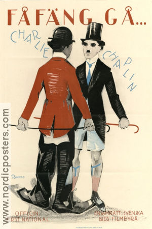 Fåfäng gå 1921 poster Charles Chaplin Edna Purviance Charlie Chaplin