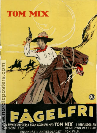 Fågelfri 1924 poster Tom Mix Tony the Horse Lynn Reynolds