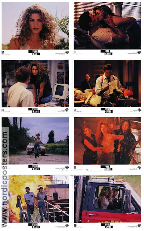 Fair Game 1995 lobbykort Cindy Crawford William Baldwin Salma Hayek