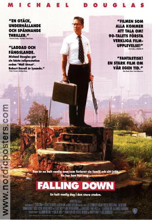 Falling Down 1993 poster Michael Douglas Robert Duvall Barbara Hershey Joel Schumacher Vapen