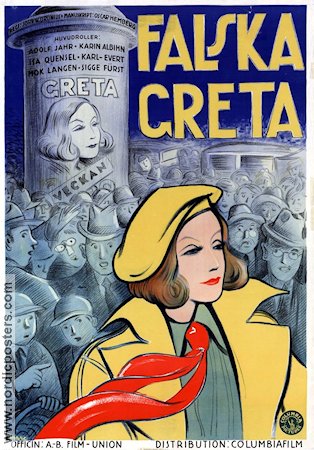 Falska Greta 1934 poster Adolf Jahr Karin Albihn