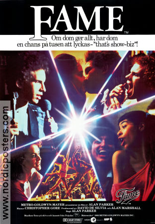 Fame 1980 poster Eddie Barth Irene Cara Lee Curreri Alan Parker Dans Musikaler