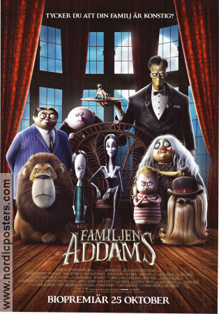 Familjen Addams 2019 poster Oscar Isaac Greg Tiernan Animerat Från TV