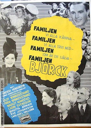 Familjen Björck 1940 poster Olof Winnerstrand