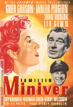 Familjen Miniver 1950 poster Greer Garson Walter Pidgeon John Hodiak HC Potter