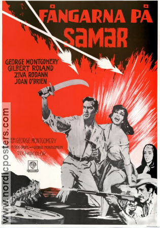 Fångarna på Samar 1962 poster Gilbert Roland Ziva Rodann George Montgomery