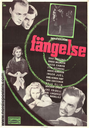 Fängelse 1949 poster Doris Svedlund Hasse Ekman Ingmar Bergman