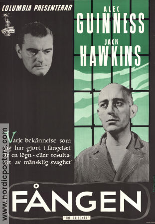 Fången 1955 poster Alec Guinness Jack Hawkins Wilfrid Lawson Peter Glenville