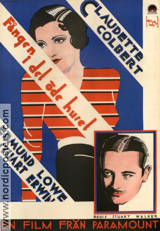 Fången i det öde huset 1932 poster Claudette Colbert Edmund Lowe Stuart Walker