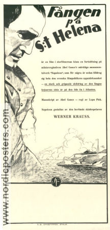 Fången på St Helena 1929 poster Werner Krauss Hanna Ralph Lupu Pick