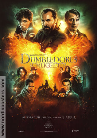 Fantastiska vidunder: Dumbledores hemligheter 2022 poster Eddie Redmayne Jude Law Ezra Miller David Yates