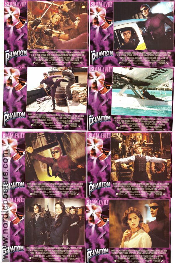 Fantomen 1996 lobbykort Billy Zane Kristy Swanson Treat Williams Simon Wincer Från serier