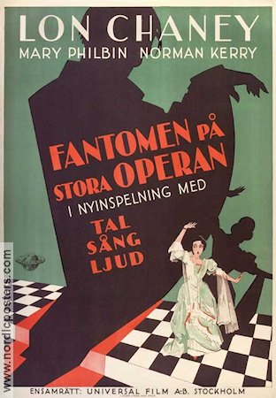 Filmaffisch Fantomen på stora operan 1925