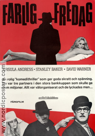 Farlig fredag 1970 poster Ursula Andress Stanley Baker Peter Hall