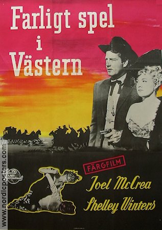 Farligt spel i västern 1951 poster Joel McCrea Shelley Winters