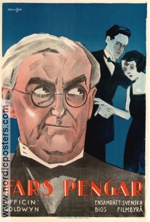 Fars pengar 1922 poster Claude Gillingwater Kate Lester Rupert Hughes