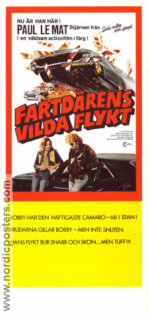 Fartdårens vilda flykt 1975 poster Paul Le Mat Diane Hull Tim McIntire Floyd Mutrux Bilar och racing