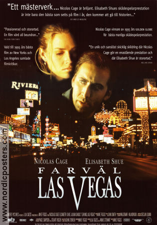 Farväl Las Vegas 1995 poster Nicolas Cage Mike Figgis