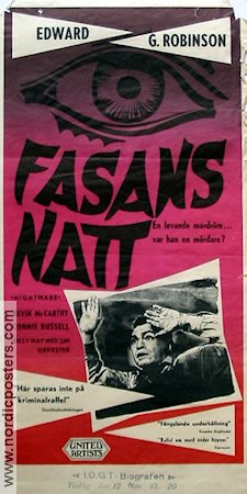 Fasans natt 1956 poster Edward G Robinson