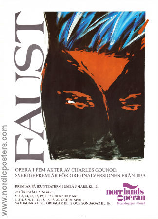 Faust Norrlandsoperan Umeå 1998 affisch Affischkonstnär: Pankow