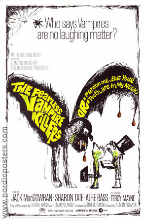 The Fearless Vampire Killers 1967 poster Jack MacGowran Alfie Bass Sharon Tate Roman Polanski